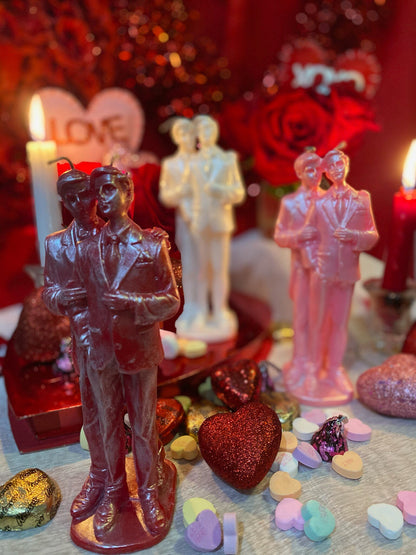 Gay Love Candle + Grooms + Marriage + Husbands + Friendship