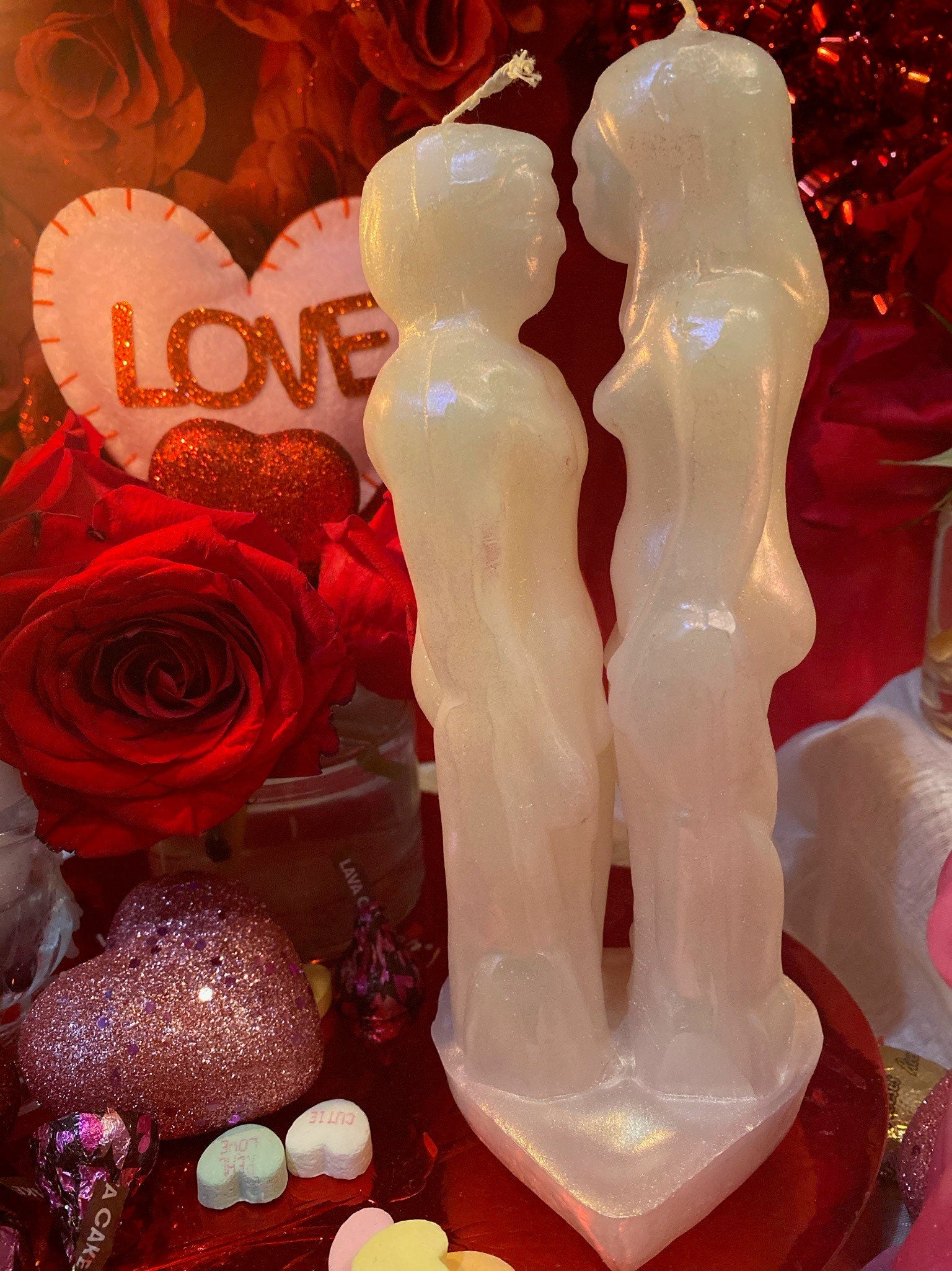 Male and Female Lovers Candle + Adam & Eve + Passion + Binding + Marriage + Friendship + Healing