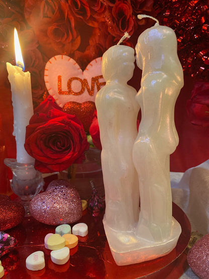 Male and Female Lovers Candle + Adam & Eve + Passion + Binding + Marriage + Friendship + Healing