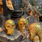 Three Wise Skulls Candle Set + Hear No Evil + See No Evil + Speak No Evil + Stop Jealousy & Gossip + Hide Spells + Santa Muerte