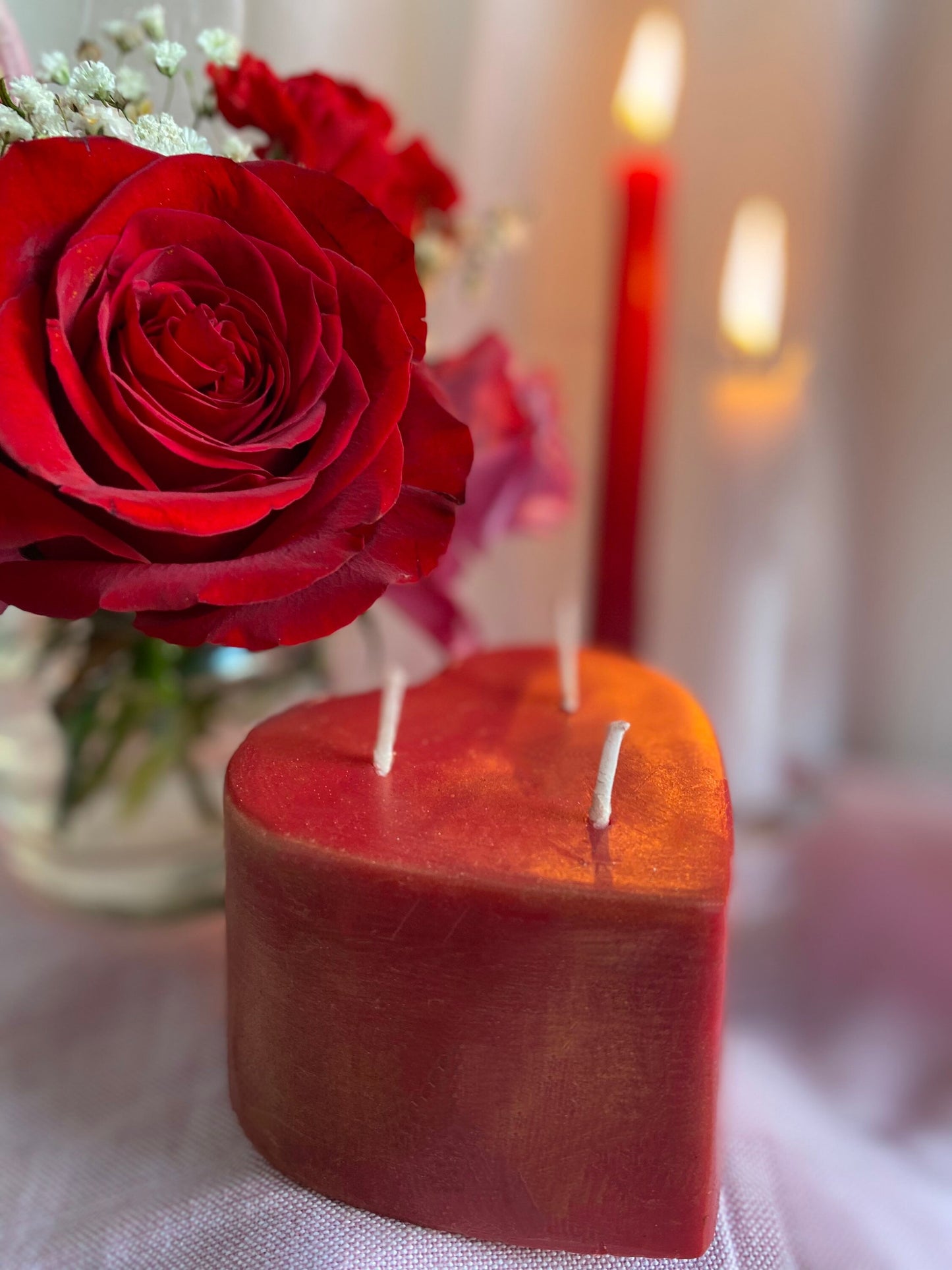 Heart Candle for Love and Friendship + Love Spell