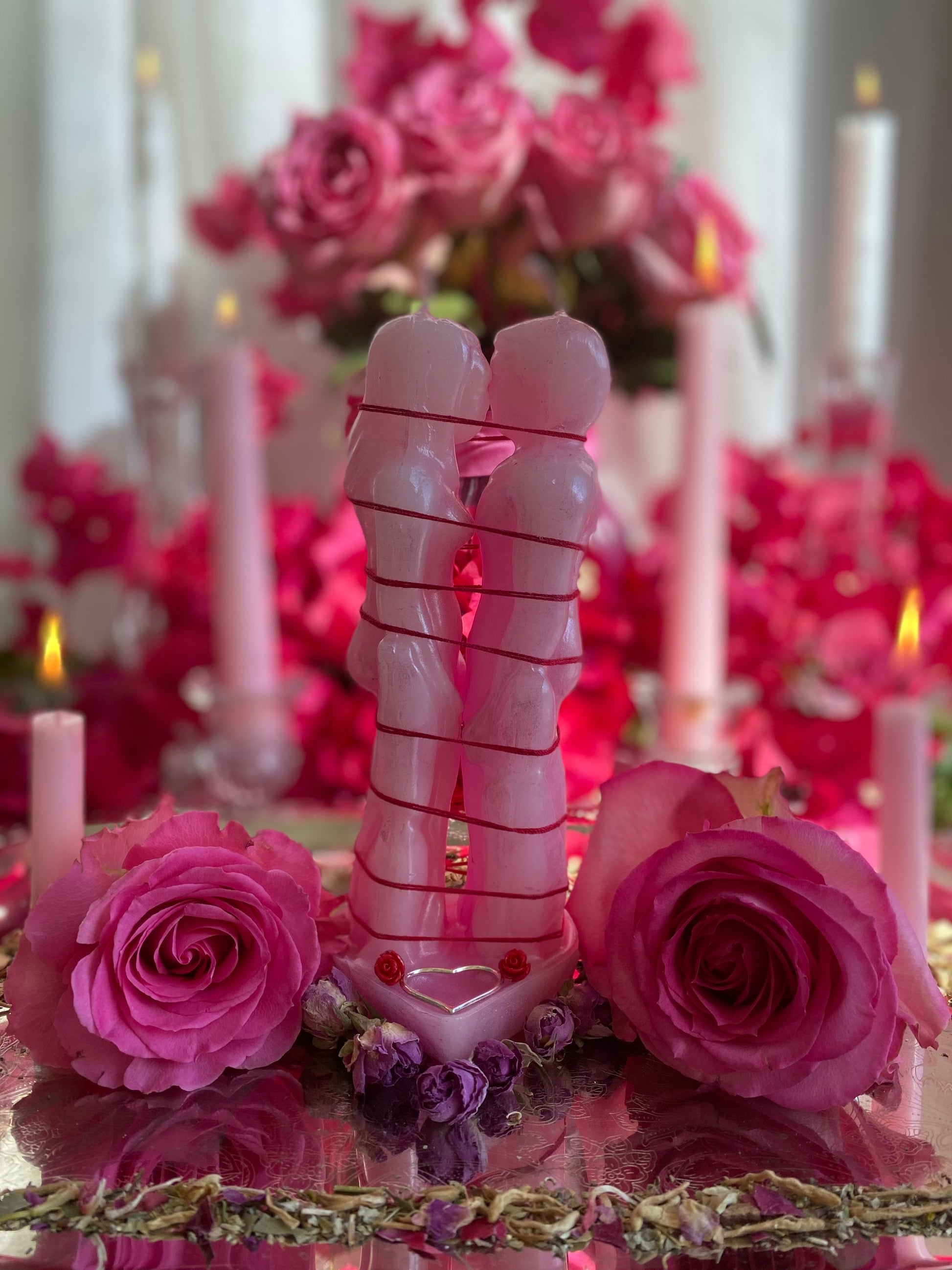 Male and Female Lovers Candle + Adam & Eve + Passion + Binding + Marriage + Friendship + Healing