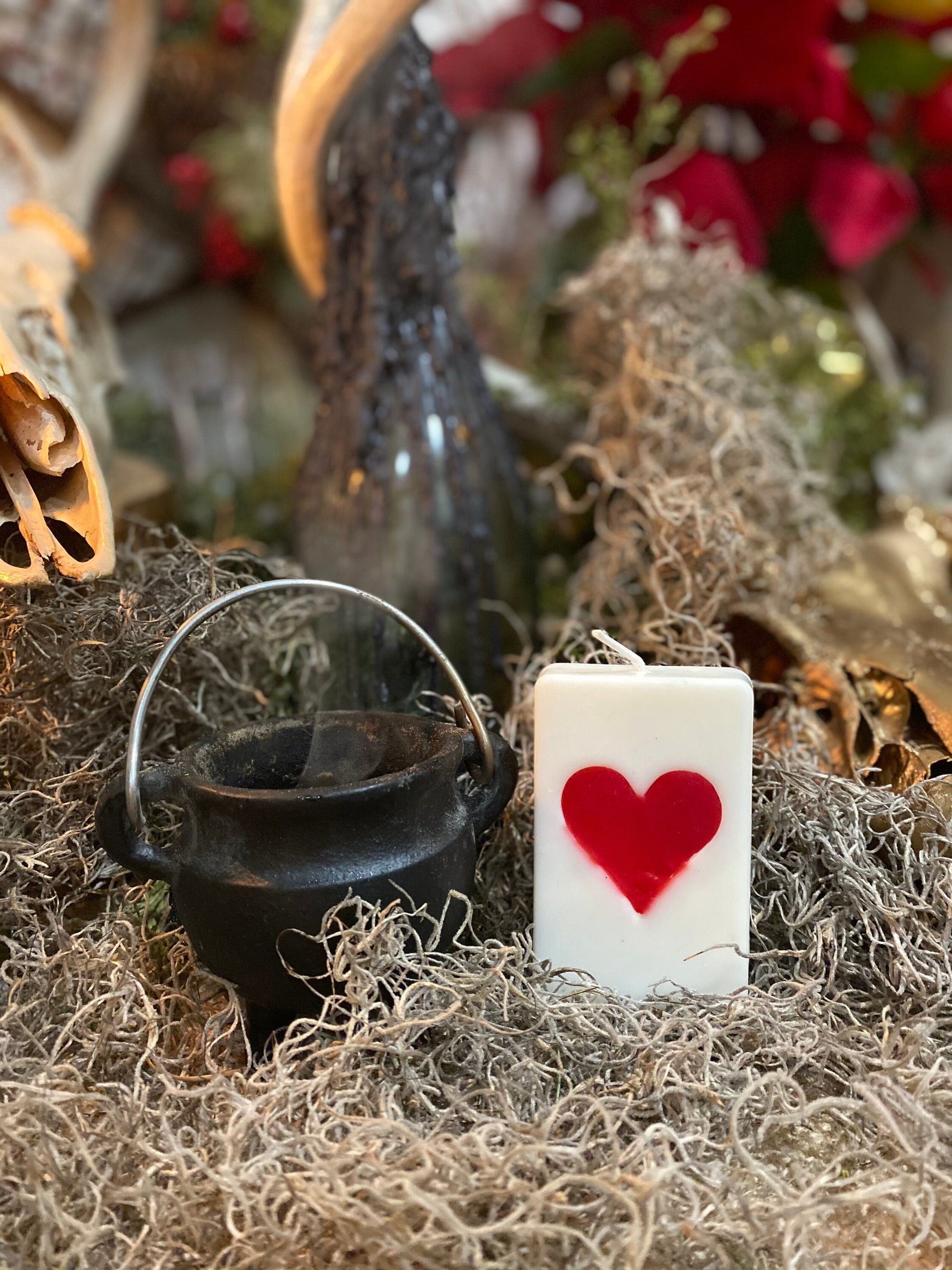 Playing Card Candle + Set of Suits + Conjure + Hoodoo + Folk Magic + Cartomancy + Straight