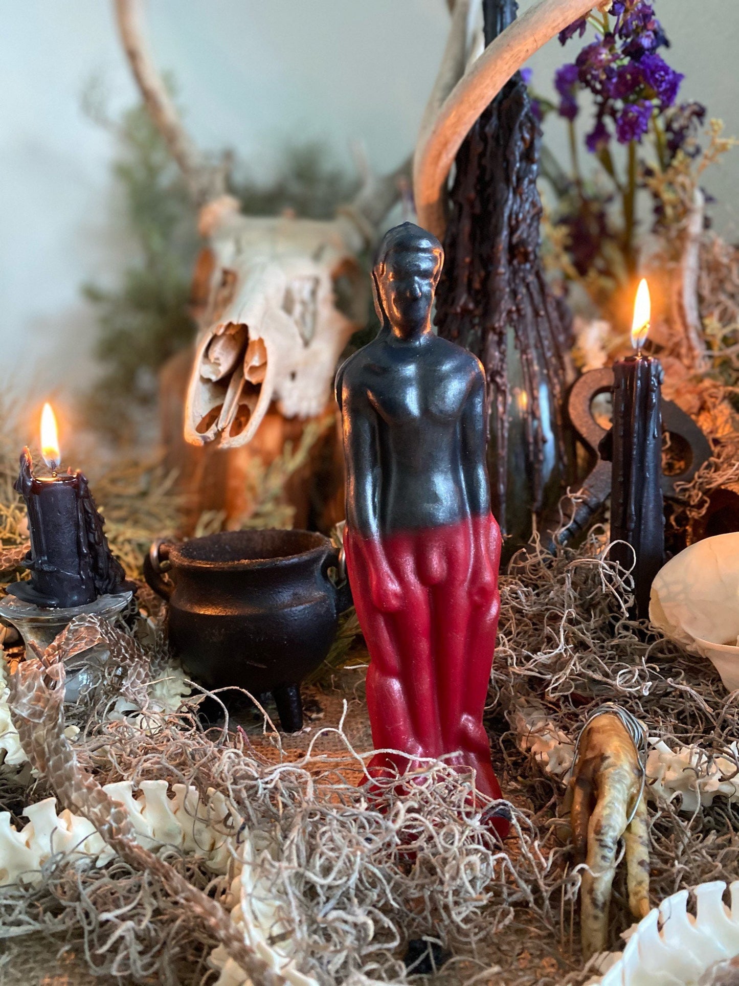 Reversing or Love Uncrossing Male & Female Figure Candles + Elegua + Papa Legba + Esu + Santa Muerte + Amarres + Binding + Xtreme Love Spell