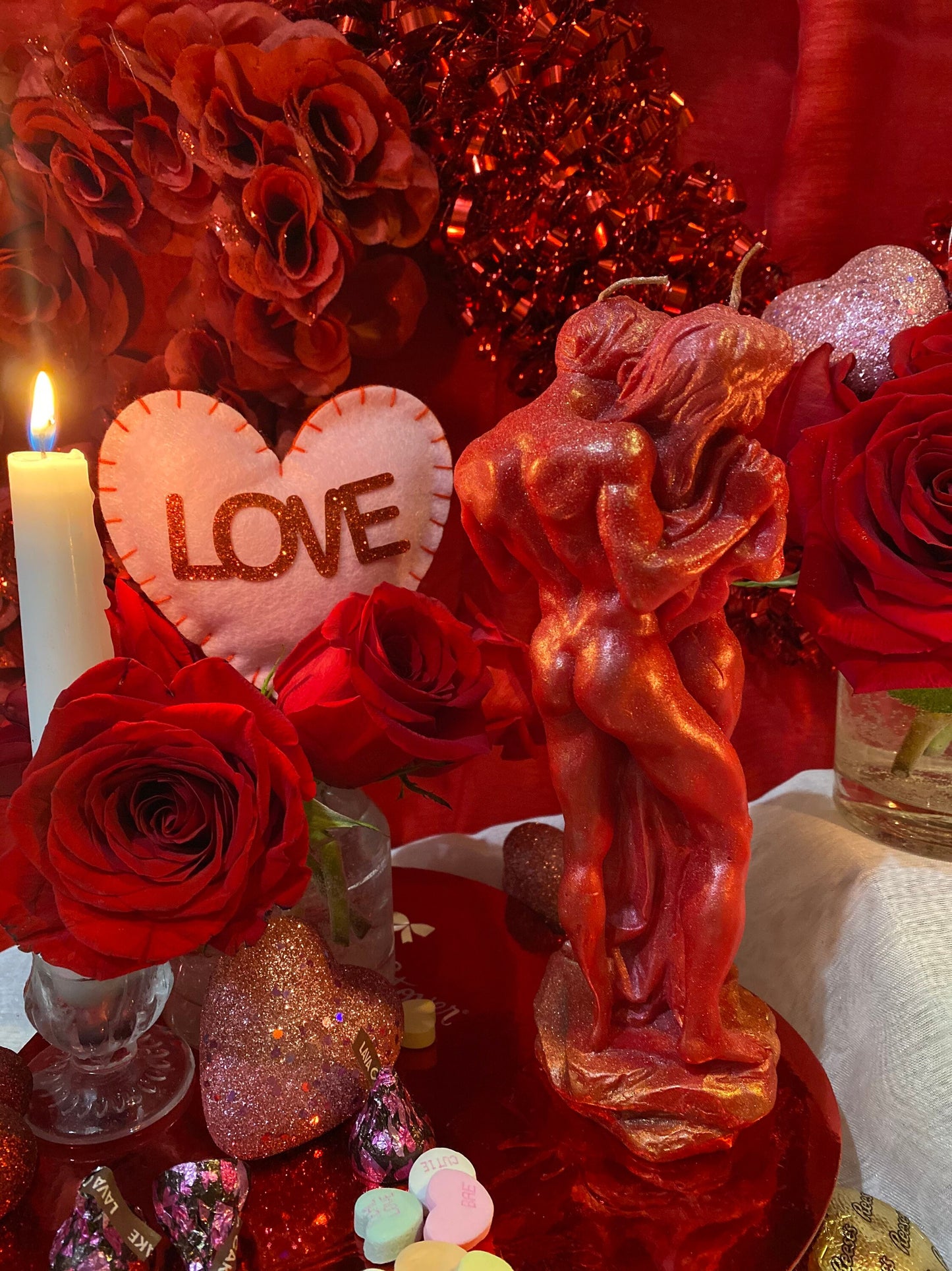 Male & Female Lovers Candle + Adam and Eve + Passion + Binding + Marriage + Friendship + Valentine’s Day + Healing