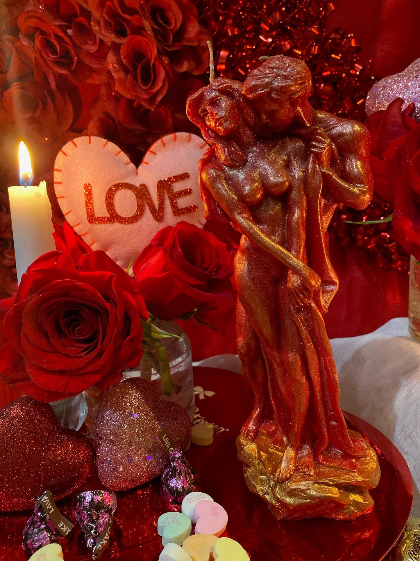 Male & Female Lovers Candle + Adam and Eve + Passion + Binding + Marriage + Friendship + Valentine’s Day + Healing