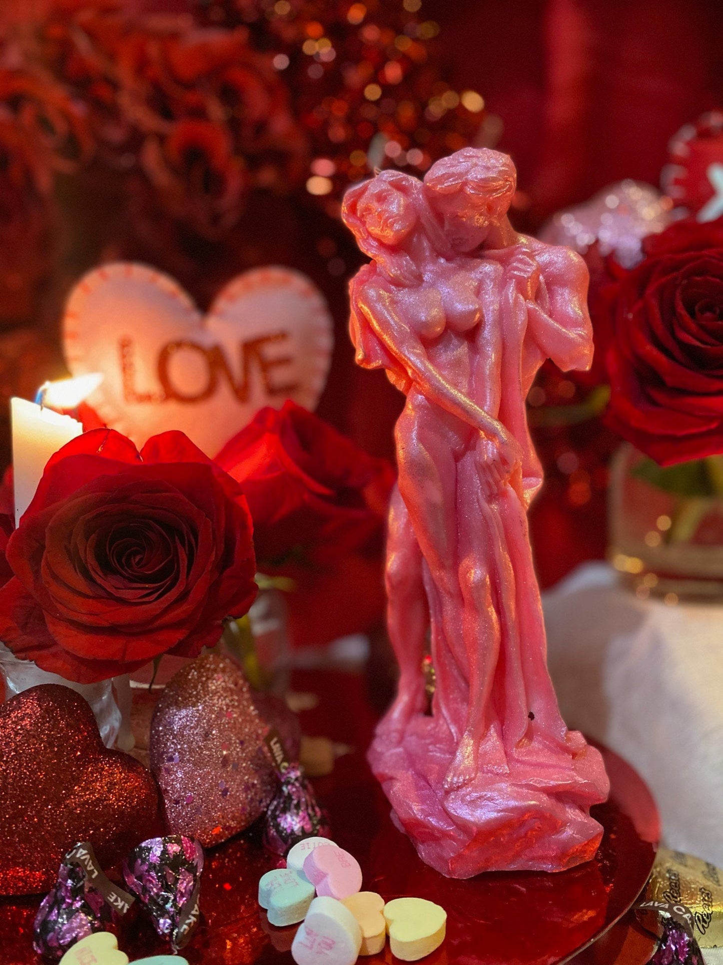 Male & Female Lovers Candle + Adam and Eve + Passion + Binding + Marriage + Friendship + Valentine’s Day + Healing