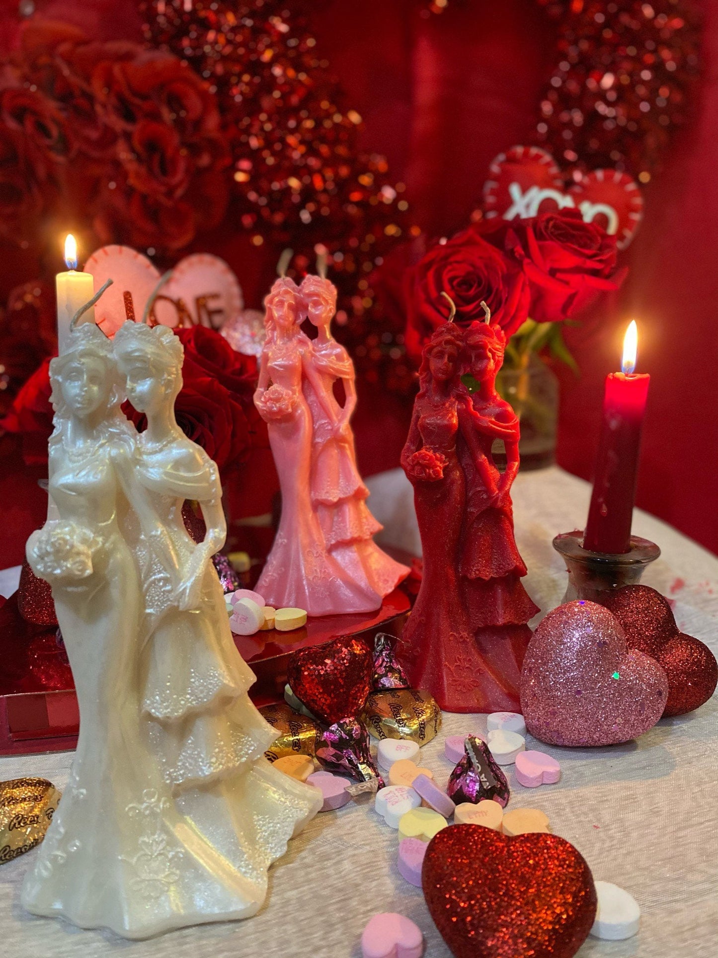 Madam & Eve Lesbian Love Candle + Wives + Marriage + Brides + Friendship