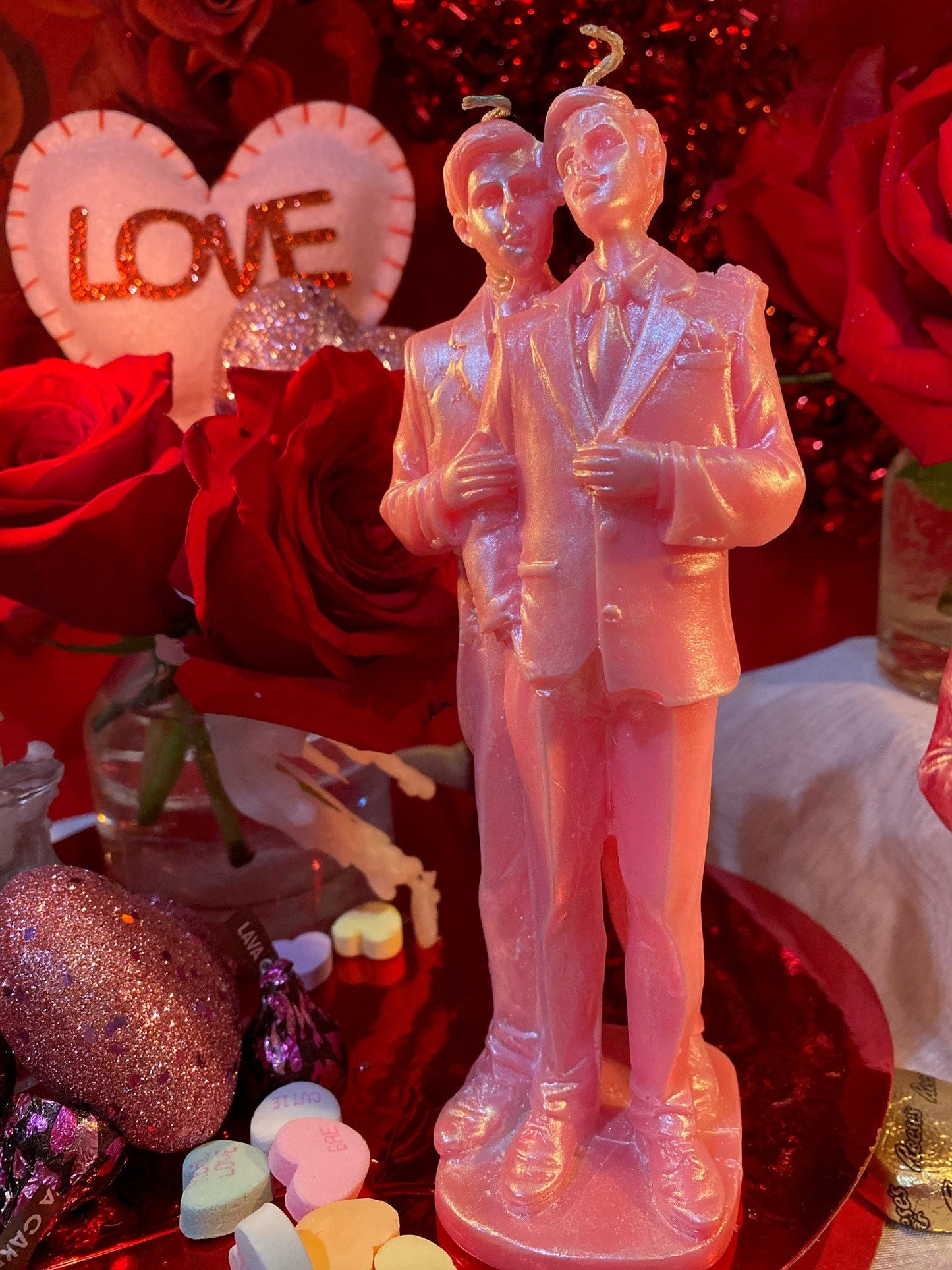 Gay Love Candle + Grooms + Marriage + Husbands + Friendship