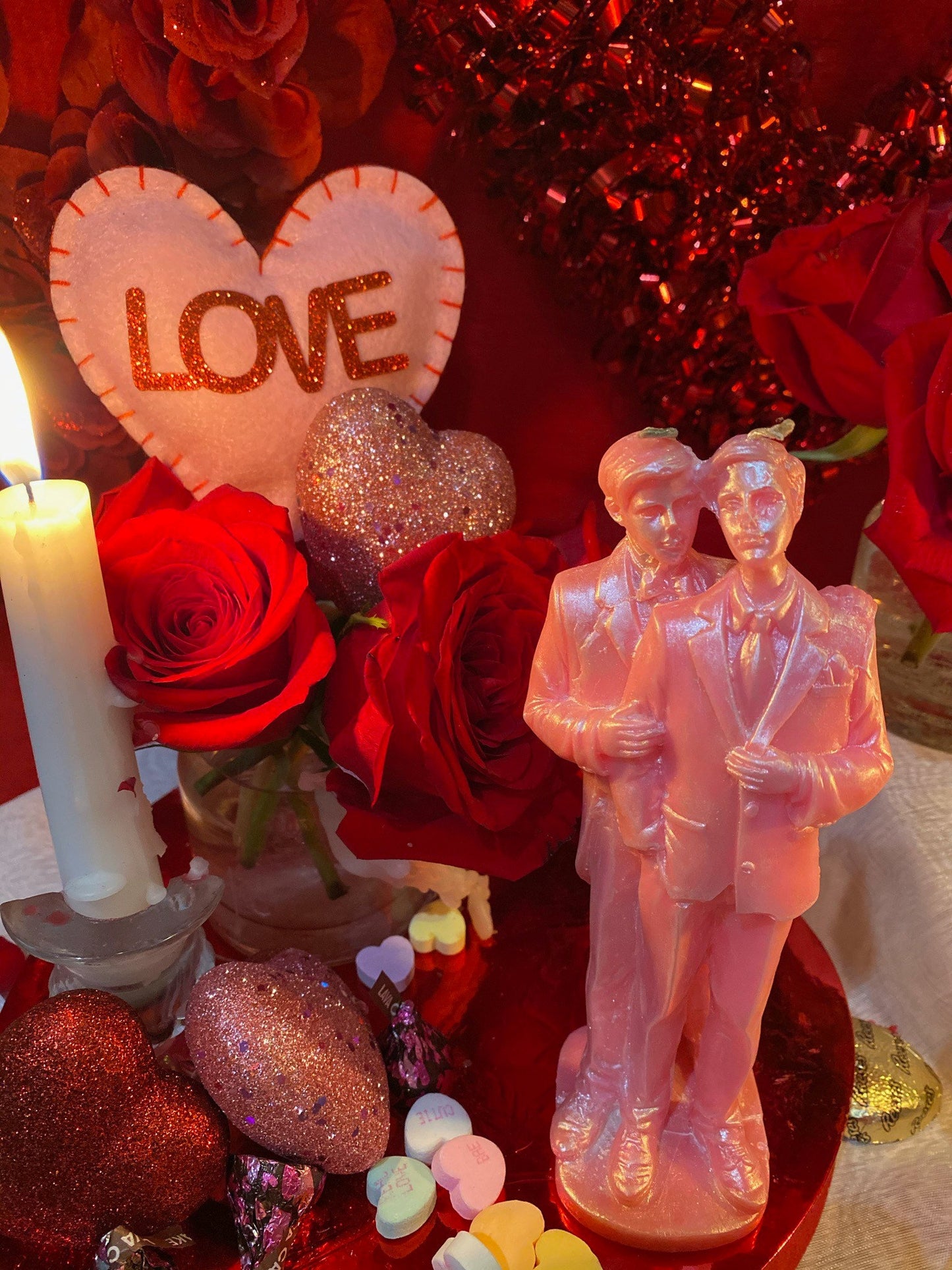 Gay Love Candle + Grooms + Marriage + Husbands + Friendship