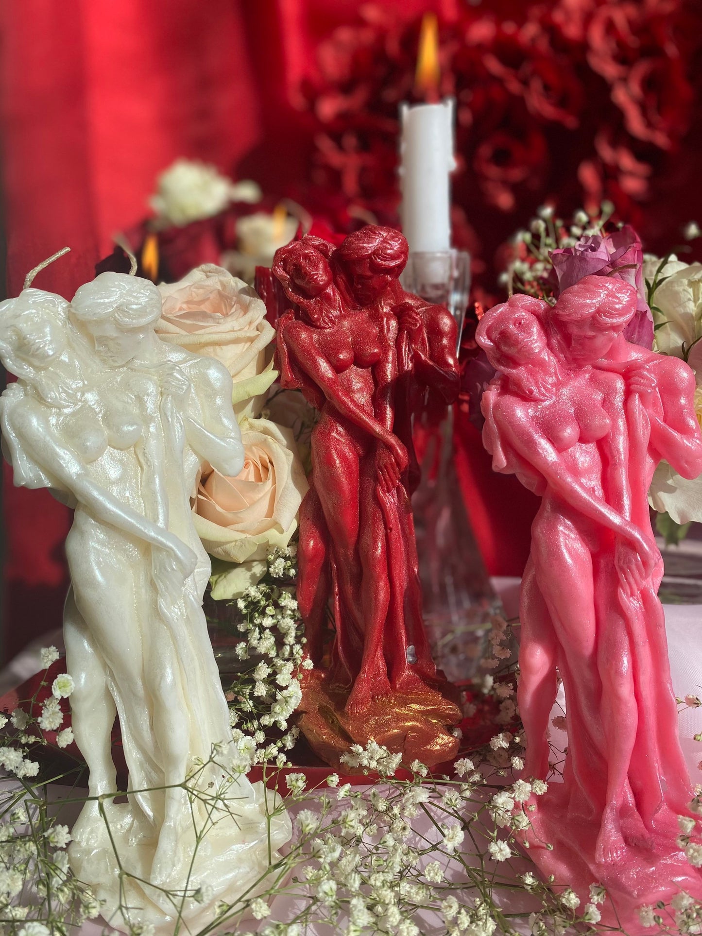 Male & Female Lovers Candle + Adam and Eve + Passion + Binding + Marriage + Friendship + Valentine’s Day + Healing