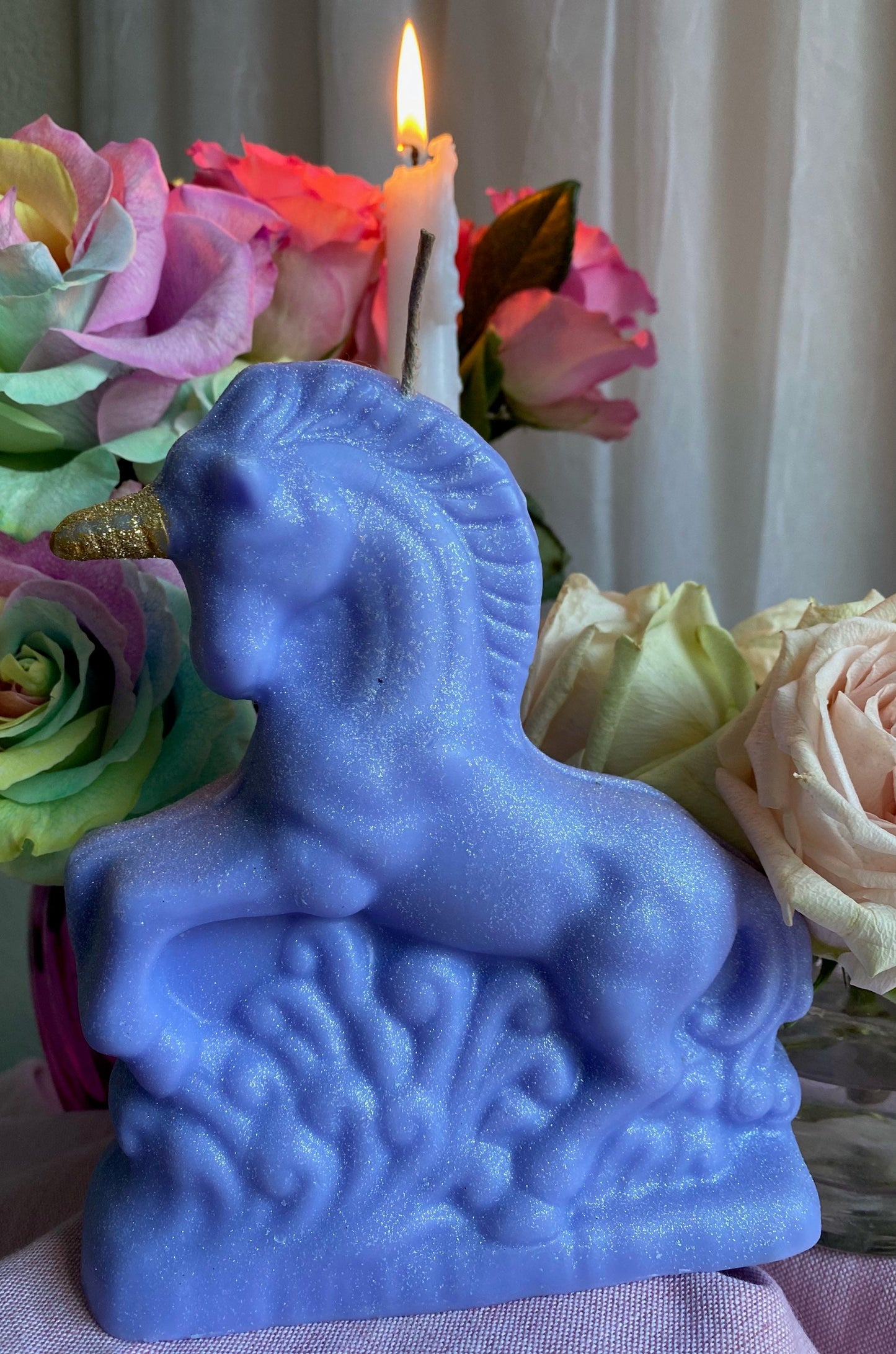 Lavender Unicorn Candle + Pride + Wishes