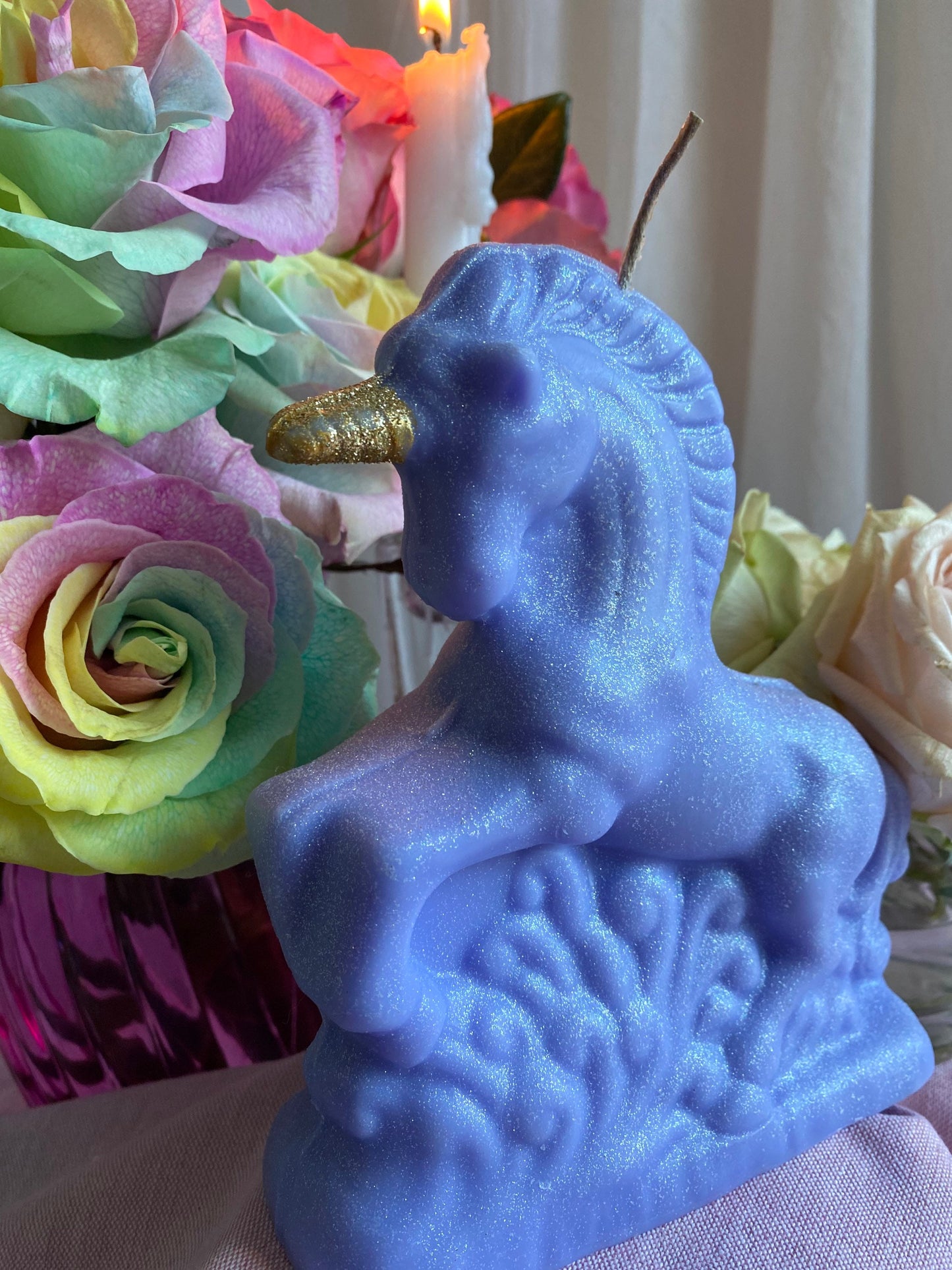 Lavender Unicorn Candle + Pride + Wishes