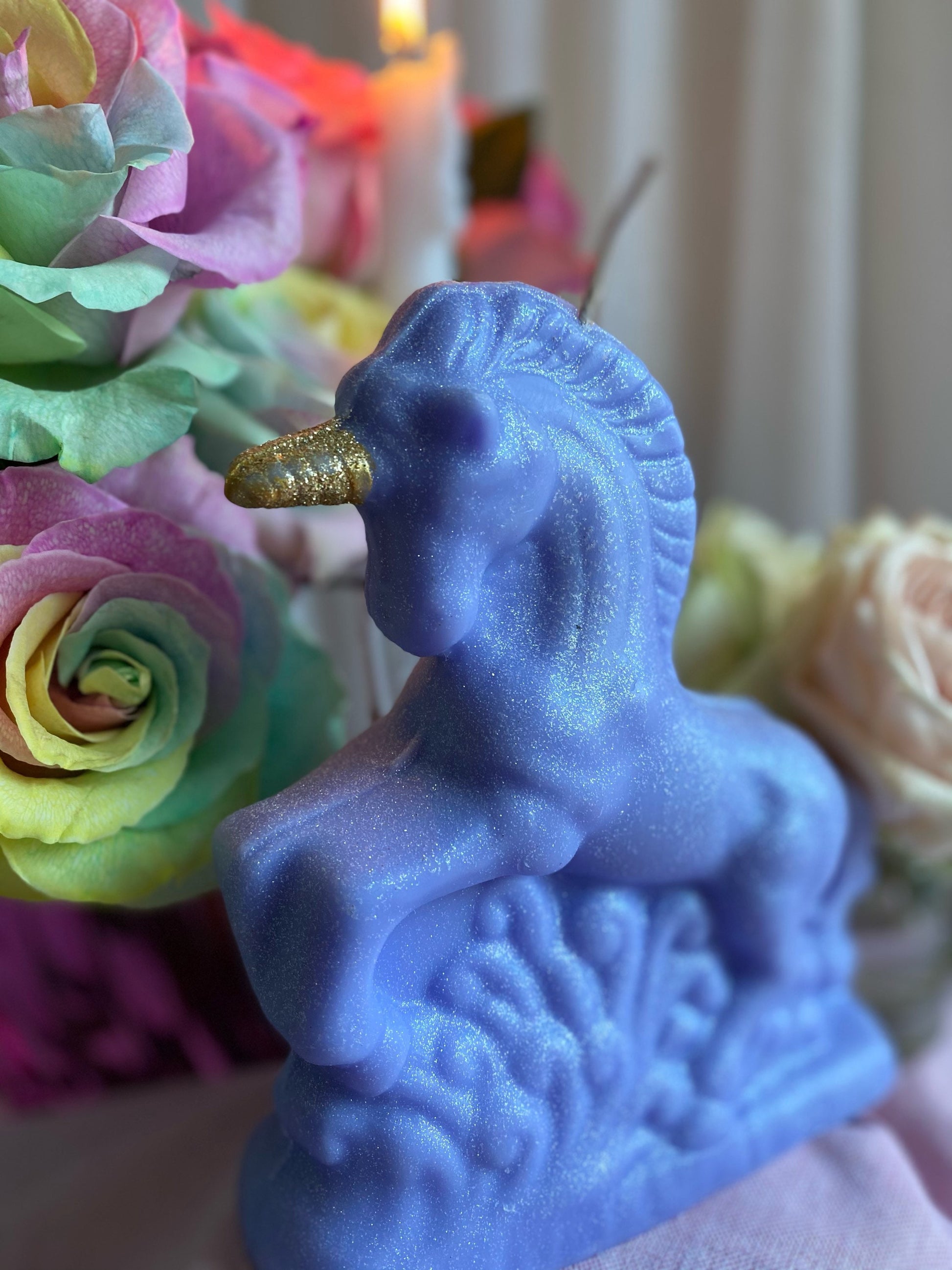 Lavender Unicorn Candle + Pride + Wishes
