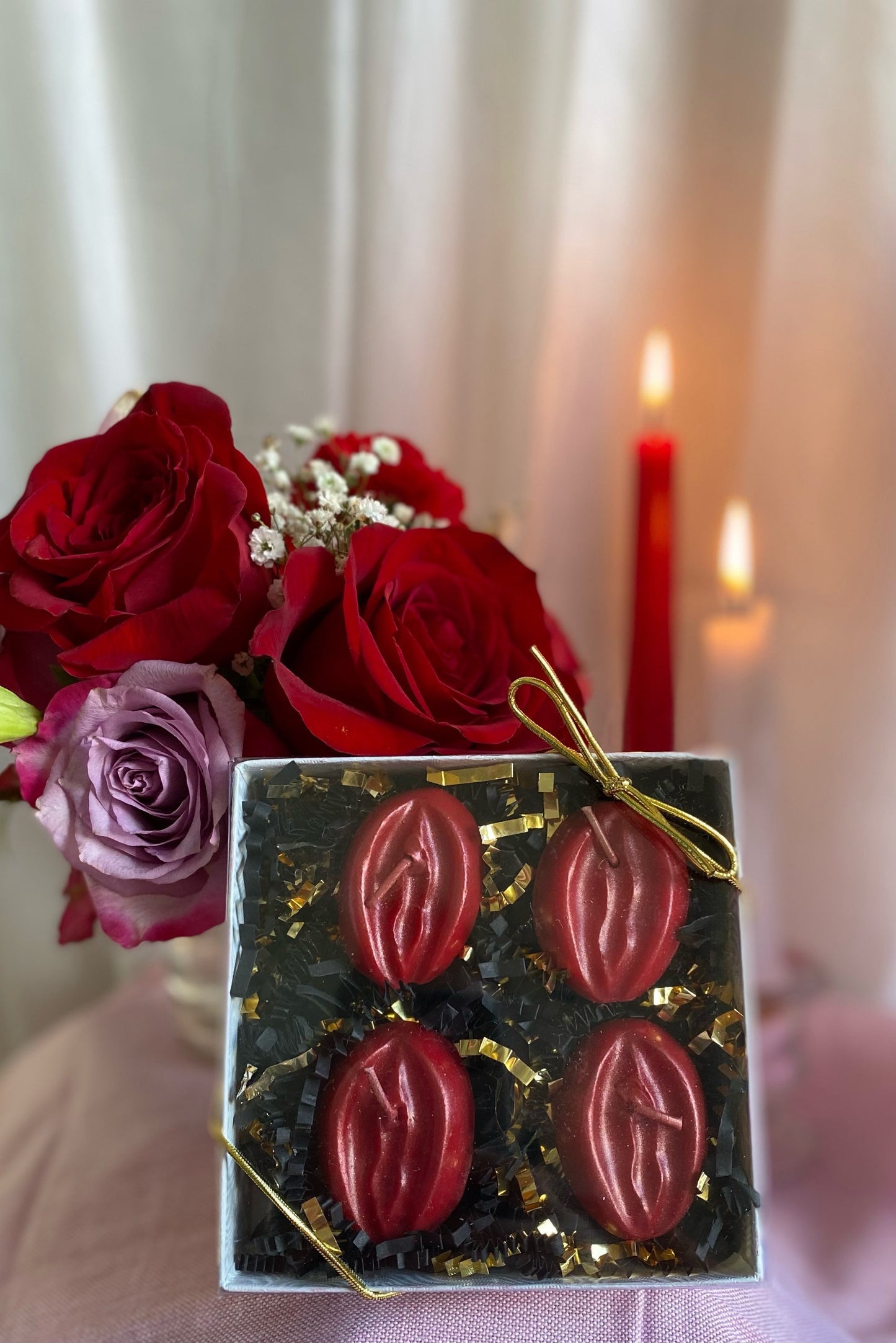 Vagina Tealight Candles in Gift Box + Vulva + Love + Passion + Genital Health