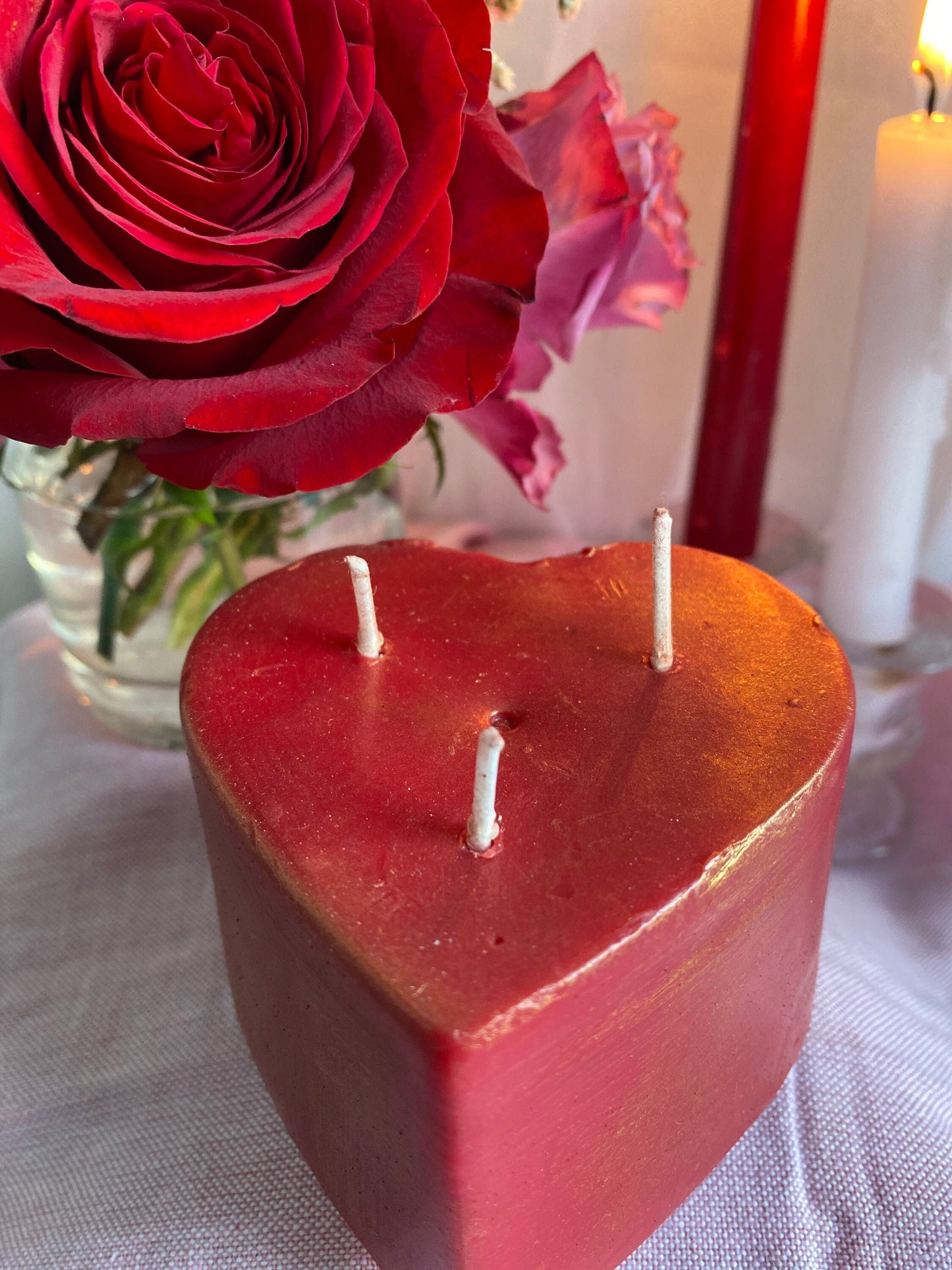 Heart Candle for Love and Friendship + Love Spell