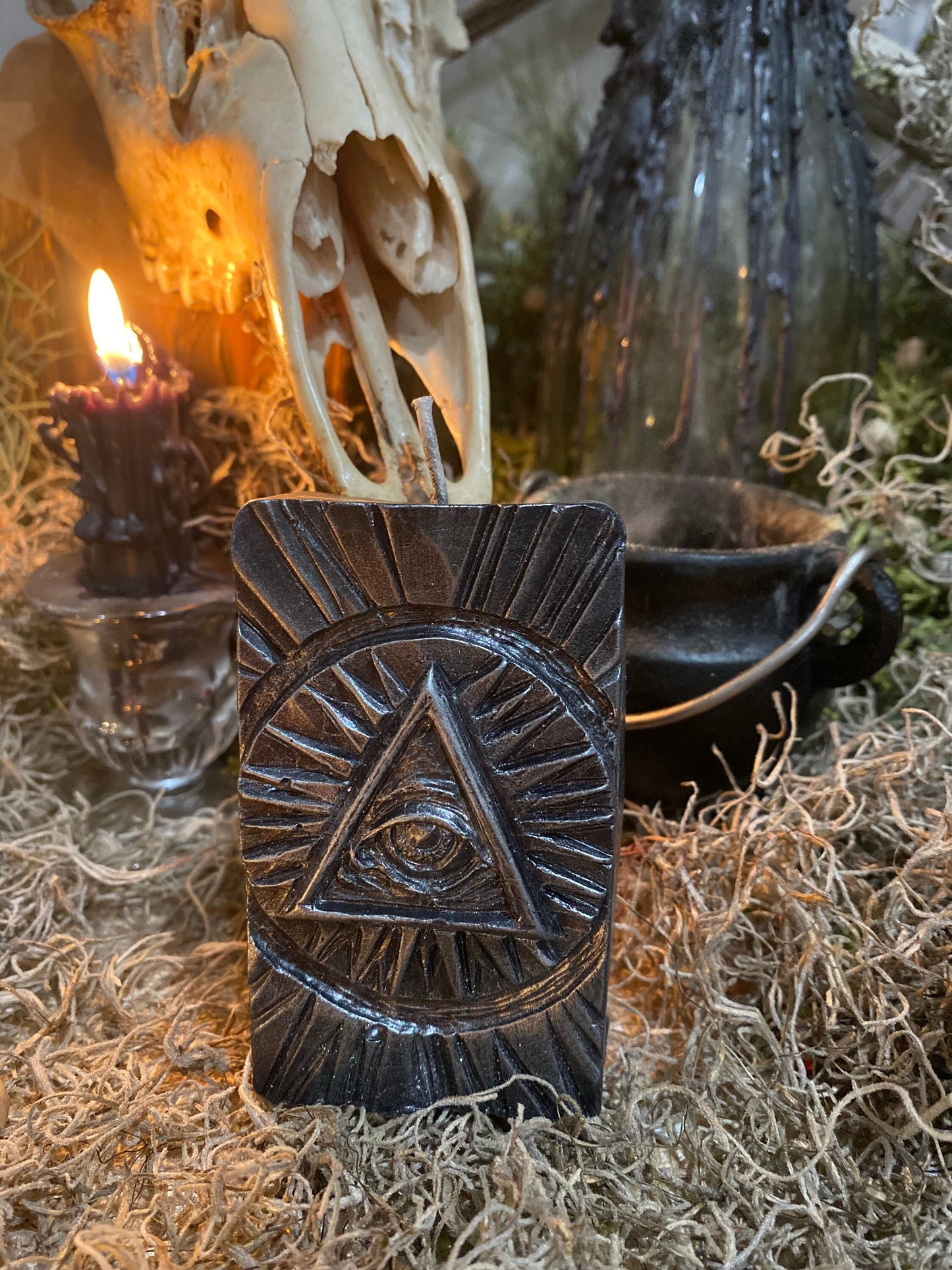 Eye of Providence Candle + All-Seeing Eye + Freemasonry + Spiritual Wisdom