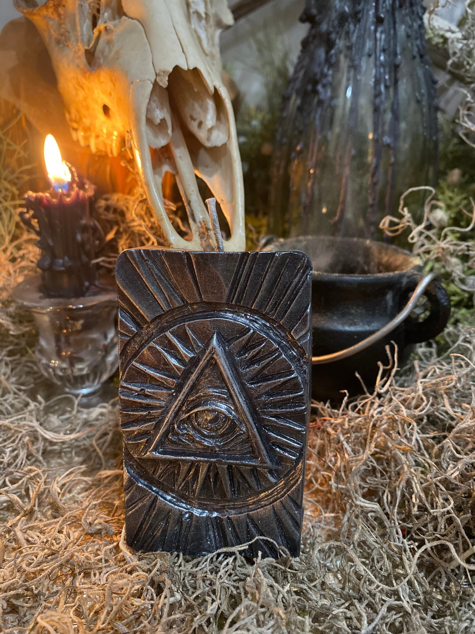 Eye of Providence Candle + All-Seeing Eye + Freemasonry + Spiritual Wisdom