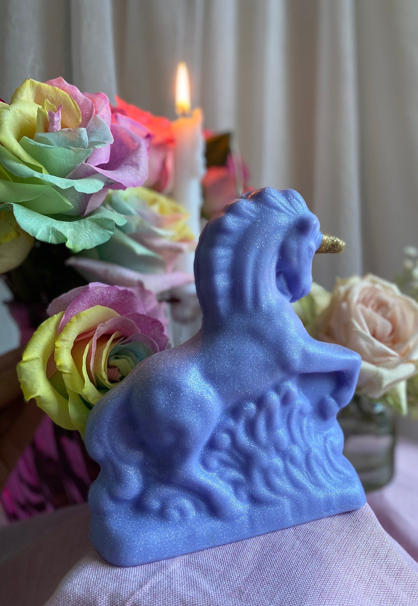 Lavender Unicorn Candle + Pride + Wishes