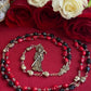 Santa Muerte Reversing Rosary + Red & Black Robes + Overcome Enemies + Blessed + Sterling Silver Plated Chain + Handcrafted + Amarres