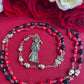 Santa Muerte Reversing Rosary + Red & Black Robes + Overcome Enemies + Blessed + Sterling Silver Plated Chain + Handcrafted + Amarres