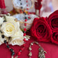 Santa Muerte Reversing Rosary + Red & Black Robes + Overcome Enemies + Blessed + Sterling Silver Plated Chain + Handcrafted + Amarres