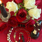 Santa Muerte Negra Rosary + Three Robes + Sterling Silver Plated Chain + Traditional Colors + Blessed + Rosario