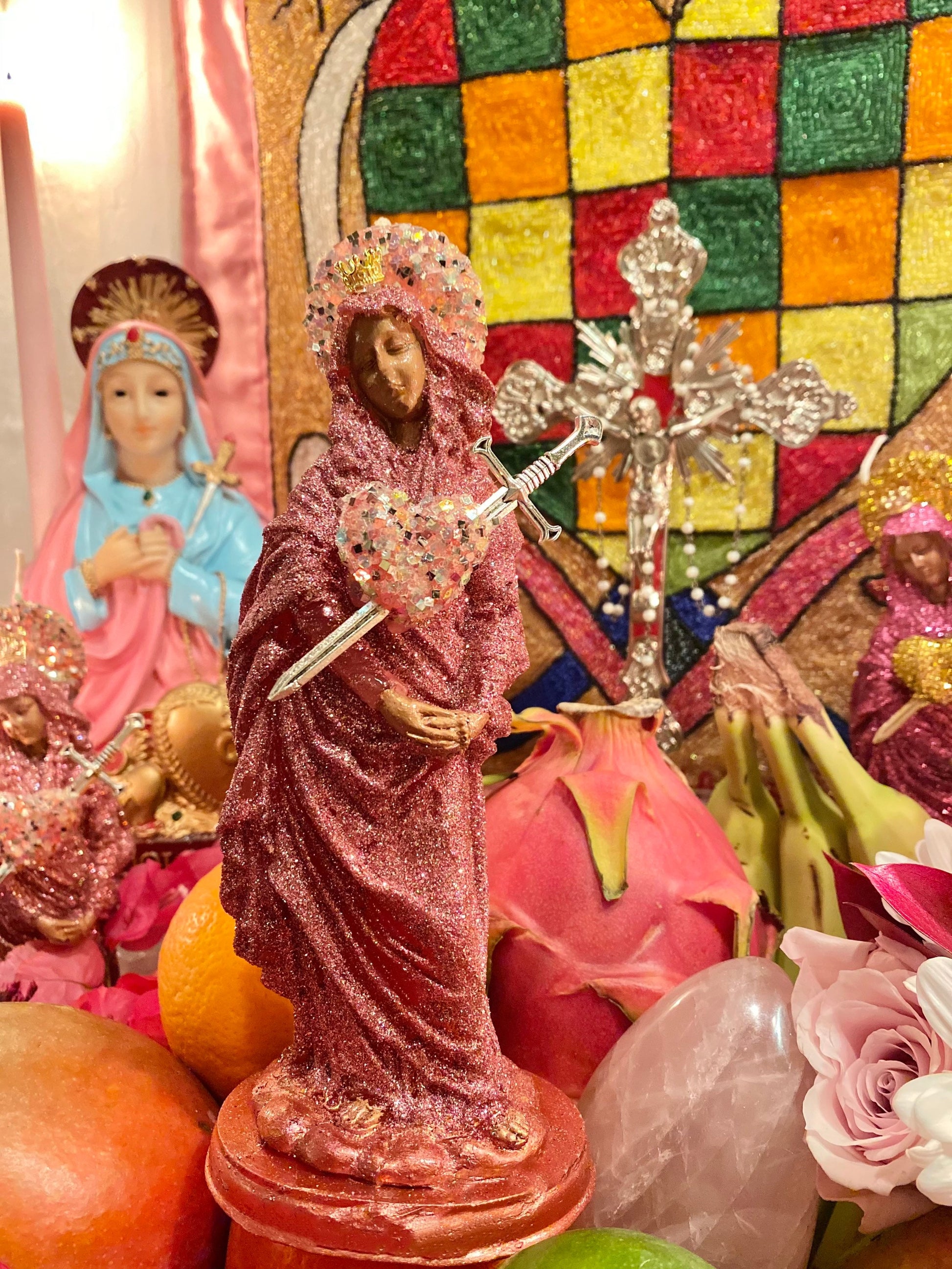 Metresili Figure Candle + Love + Luxury + Fame + Beauty + 24K Gold + Blessed + Fixed + Metres Ezili Freda