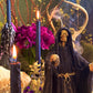 Santa Muerte Negra Figure Candle + Protection + Reversing + Remove Obstacles + Victory Over Enemies + 24K Gold + Baptized + Blessed + Fixed
