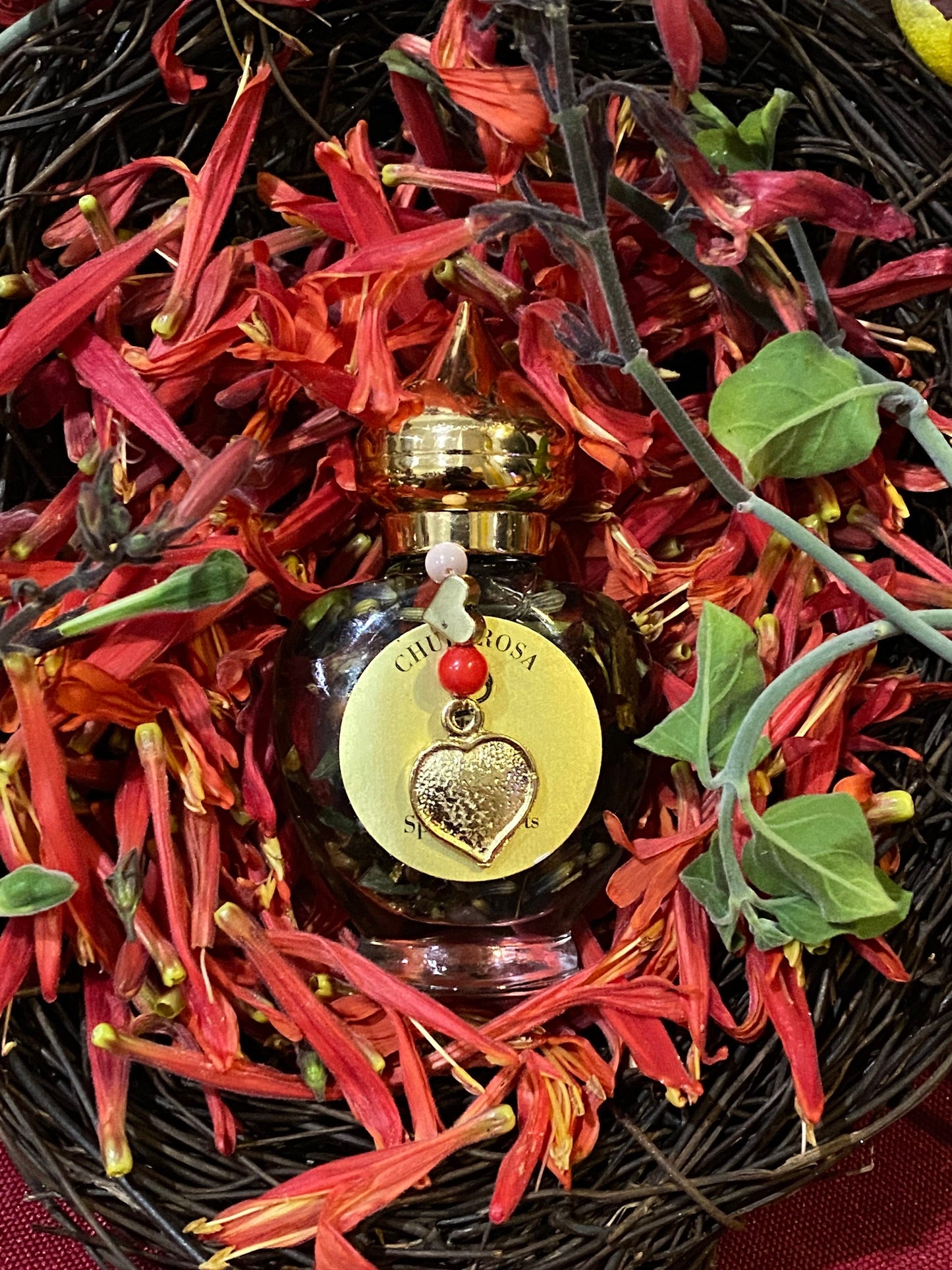 AUTHENTIC Chuparrosa Oil! Wildcrafted Ingredients! Traditional Brujeria + Chuparosa + Sweet Love + Friendship + Abundance + Luck + Colibrí