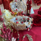 Santa Muerte Rosary + Traditional Colors + Three Robes + Sterling Silver Plated Chain + Handcrafted + Tricolor