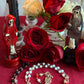 Santa Muerte Rosary + Gemstone + Blessed + Traditional Colors + Three Robes + Sterling Silver Plated Chain + Handcrafted