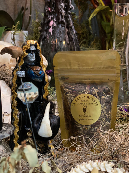 Santa Muerte Negra Herbs + Protection + Reverse Attacks + Hex + Remove Obstacles + Break Curses + Overcome Enemy + Destroy Evil + Necromancy