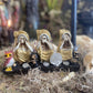Santa Muerte Dorada Hear No, Speak No, See No Evil Statue + Gold + Baptized + Made in Mexico + Tetragrammaton + Stop Gossip + Hide Spellwor