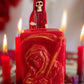 Large Santa Muerte Roja Soap + Blessed + Love + Passion + Money + Handcrafted