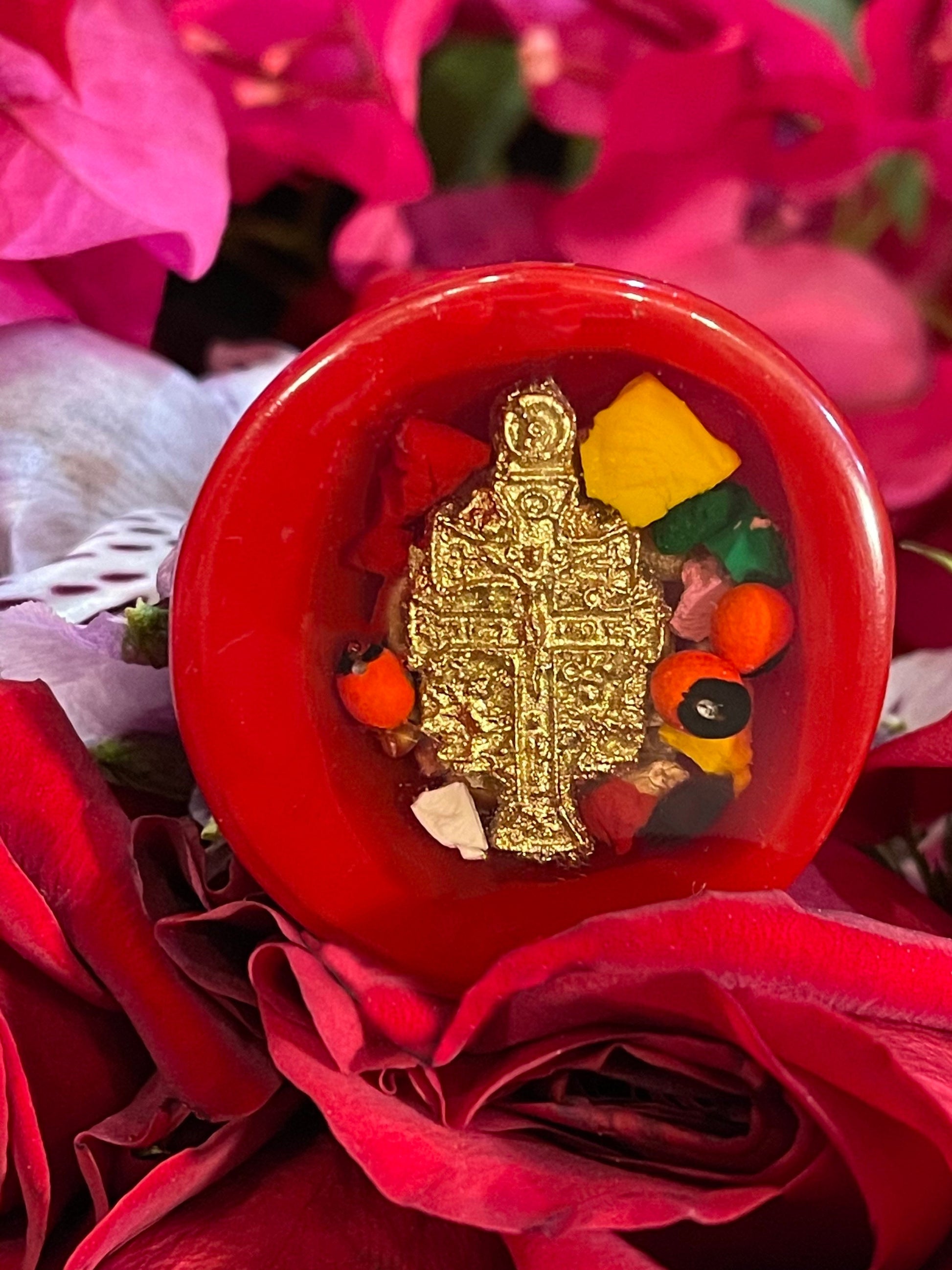 Santa Muerte Roja Statue + Baptized + Fixed + Made in Mexico