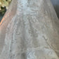 12” Santa Muerte Blanca Statue with Dress + Baptized + Fixed + Purity + Made in Mexico + 24K Gold Leaf on Scythe