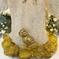 Santa Muerte Blanca Figure Candle + Protection + Healing + Peace + 24K Gold + Baptized + Blessed + Fixed + Purity + Cleansing + Psychic