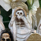 Santa Muerte Blanca Hear No, Speak No, See No Evil Statue + Baptized + Made in Mexico + Tetragrammaton