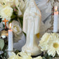 Santa Muerte Blanca Candle + Blessed + 24K Gold + Purity + Psychic + Healing + Cleansing
