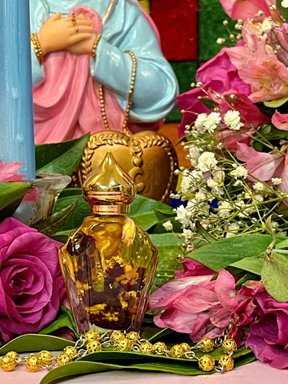 Metresili Love & Luxury Oil + Fame + Beauty + Mater Dolorosa + Metricili + Erzulie Freda + 24K Gold Leaf + Diamonds + + Metres Ezili Freda