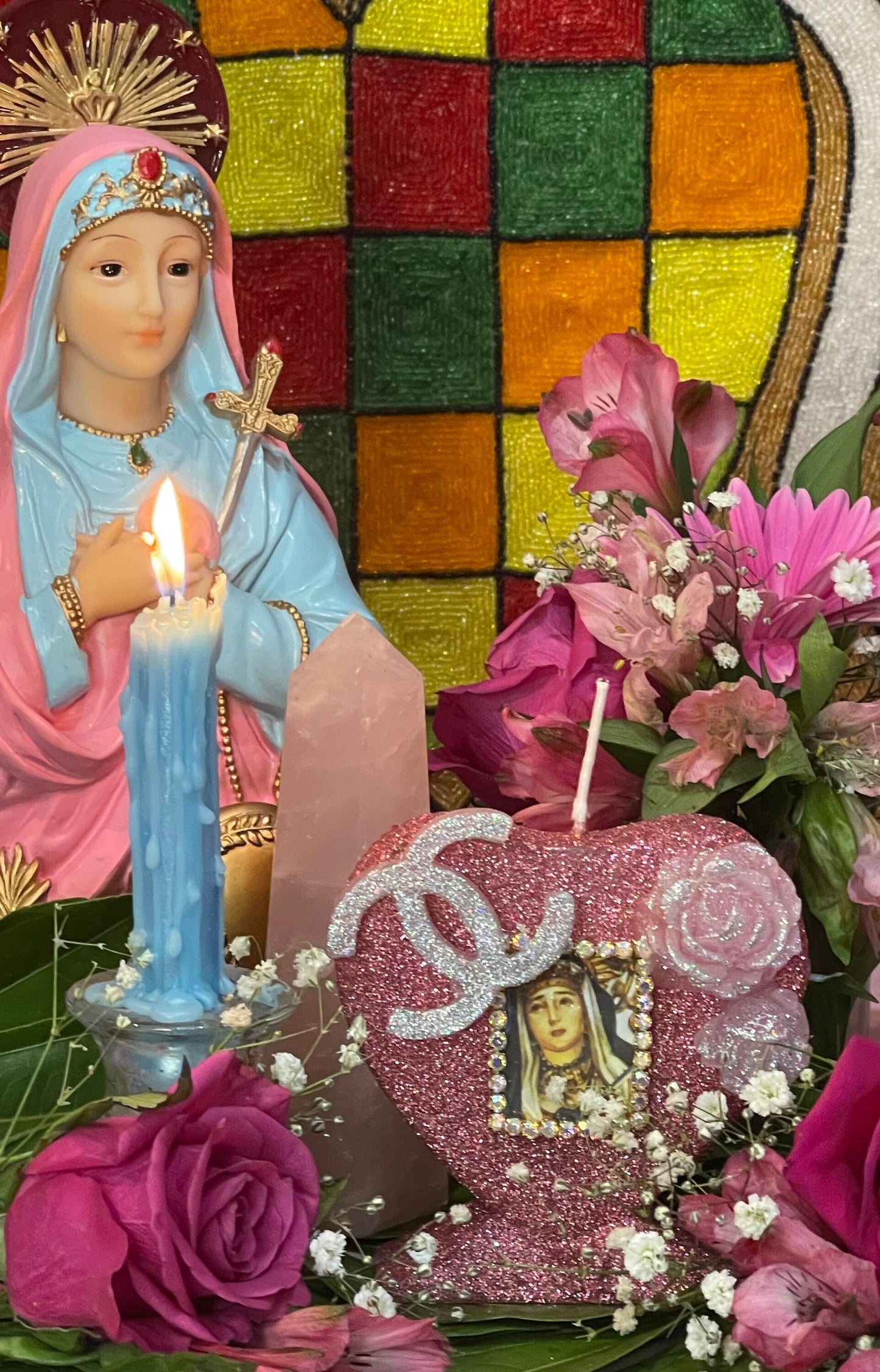 Metresili Heart Candle + Love + Luxury + Fame + Beauty + Metres Ezili Freda + Blessed + Fixed + 24K Gold