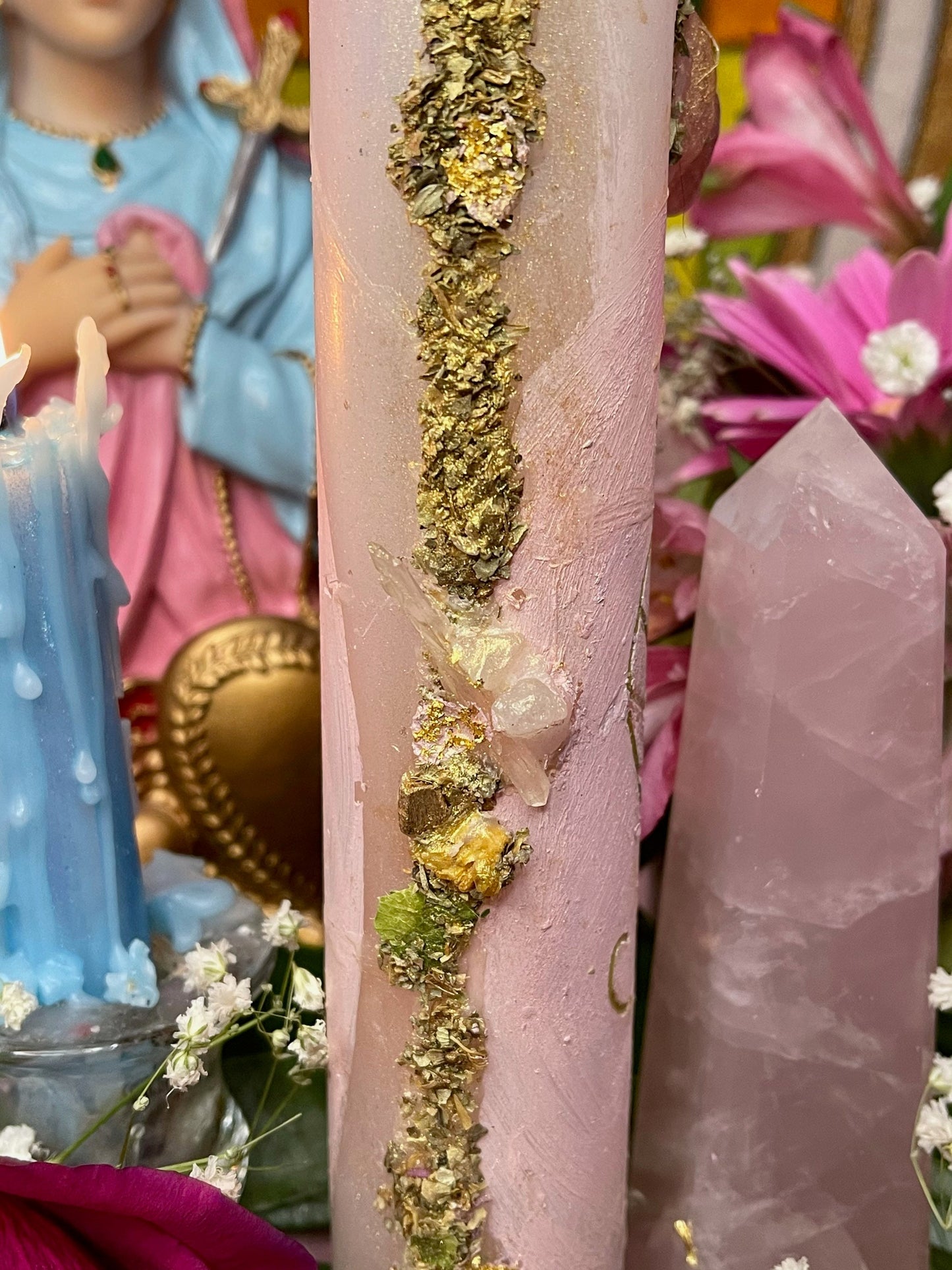 Metresili Veve Candle + Love + Luxury + Fame + Beauty + Metres Ezili Freda + Blessed + Fixed + 24K Gold