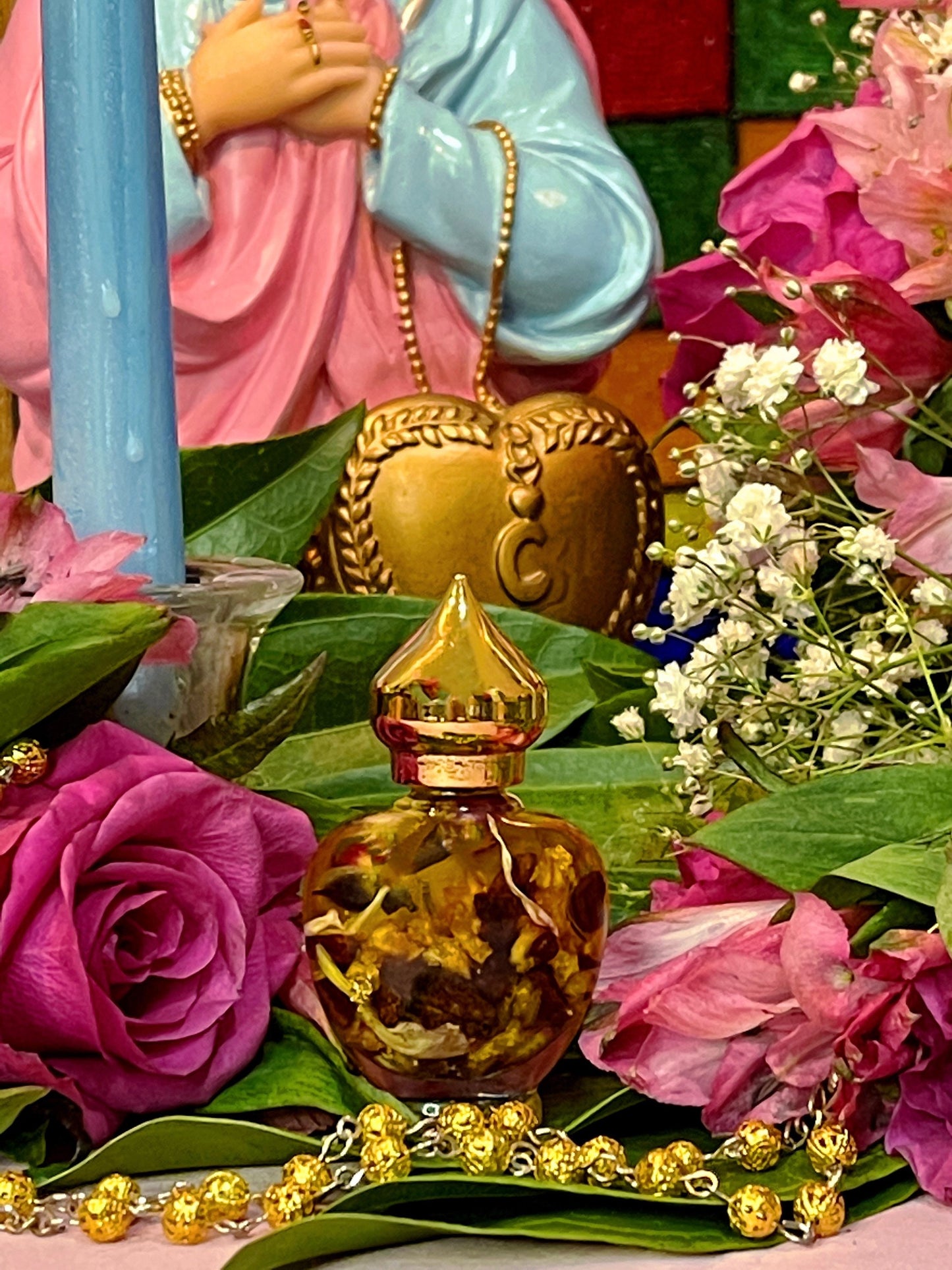 Metresili Heart Candle + Love + Luxury + Fame + Beauty + Metres Ezili Freda + Blessed + Fixed + 24K Gold