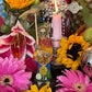Santa Muerte Siete Colores Statue + 24K Gold + Baptized + Embarazada + Pregnant + Fixed + Made in Mexico