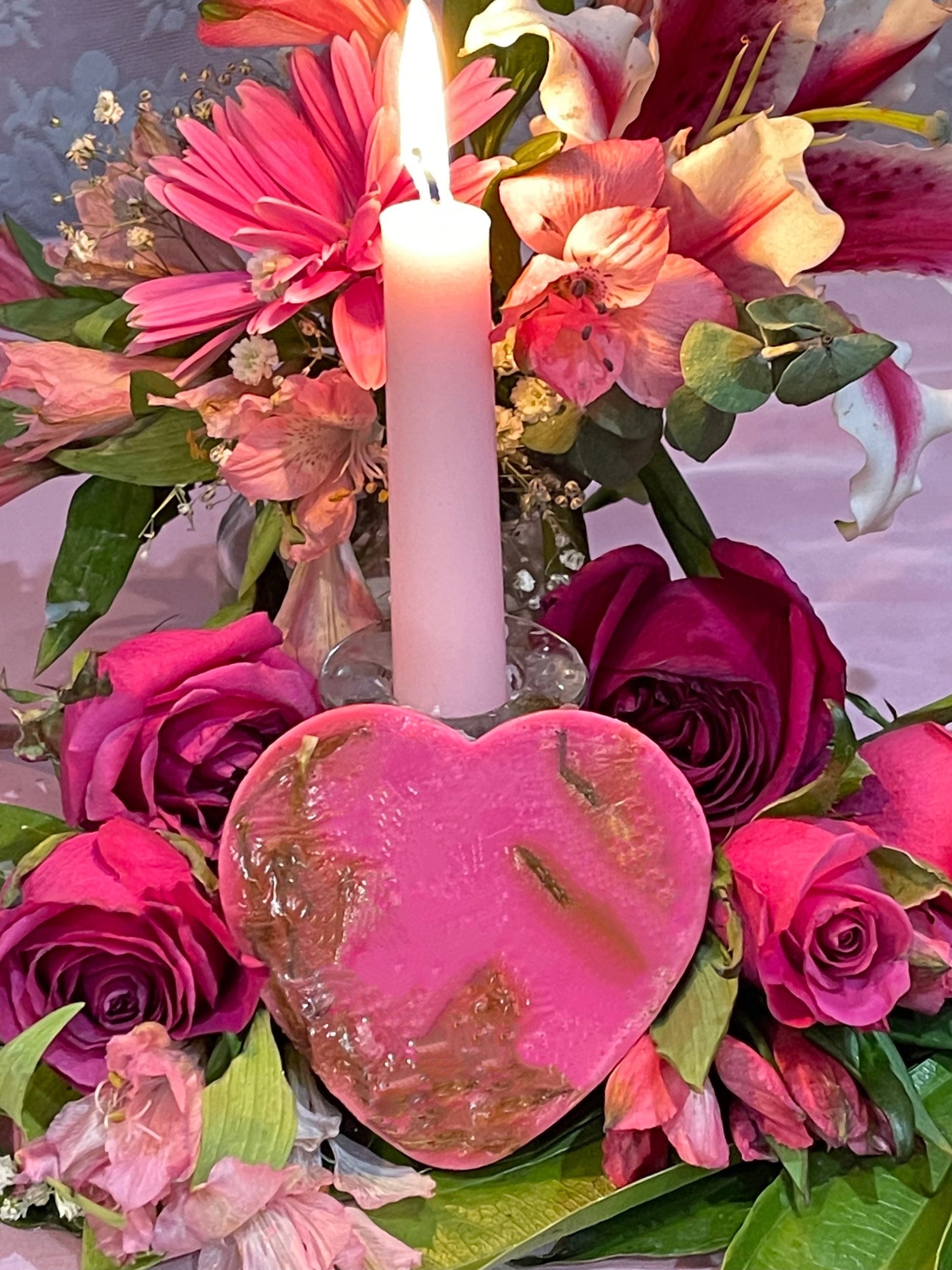 Chuparrosa Love & Abundance Soap + Luck + Blessed + Fixed with Real Flowers + 24K Gold Leaf + Handcrafted + Chuparosa + Colibrí
