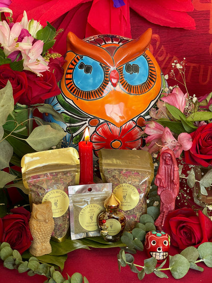 Santa Muerte Roja Ritual Set + Love + Money + Justice