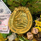 Money Bag & Horseshoe Candle + Luck + Wealth
