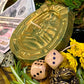 Money Bag & Horseshoe Candle + Luck + Wealth