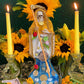 Santa Muerte Abre Camino Statue + 12” + Fixed and Baptized on Feast Day + 24K Gold